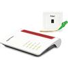 AVM Fritz!Box 5530 Fiber Edition International | Mesh Master | Wi-Fi 6 | 2400 Mbit/s (5 GHz) + 600 Mbit/s (2,4 GHz) | 2,5 Gigabit LAN | 4 X Gigabit LAN | 2 X USB 3.0 | AON + GPON
