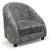 PAZZO DESIGN Poltrona in tessuto, Grigio