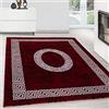 Teppium Moderno Tappeto per Soggiorno 200x300 (200x290 cm) Rosso, Design a Meandro - Tappeto a Pelo Corto per Sala da Pranzo e Camera da Letto, Morbido e Facile da Pulire