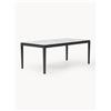 Westwing Collection Tavolo con piano effetto marmo Jackson, varie misure - Nero, Bianco