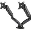 Manhattan Supporto da scrivania in alluminio per 2 Monitor 13''-27'' con molla a gas