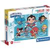 Clementoni - 20277 - Supercolor Puzzle - Dc Comics Superfriends - 30 Pezzi - Puzzle Bambini 3 Anni, Puzzle Cartoni Animati - Made In Italy