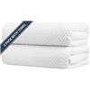 HOMEXCEL Set di 2 asciugamani da bagno in microfibra, ultra morbidi, altamente assorbenti, leggeri e ad asciugatura rapida, per corpo, sport, yoga, spa, fitness, colore bianco
