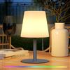 FUYO LED Lampada da Tavolo Senza Fili Ricaricabile Per Esterni Portatile 8 Colori USB-C IP44 Per Balcone Giardino Soggiorno Campeggio(Grigio)