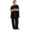 Desigual Poncho_Cruces Milano, Black, One Size da Donna