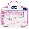 Chicco Set Manicure Bambina, Con Forbicine, Limetta in Cartone, Tagliaunghie, Spazzolino per Unghie, Idea Regalo Bimba, Rosa, 0 Mesi+