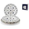 CHURCHILL Servizio tavola 18 pezzi Finlandia in earthenware bianco decorato blu