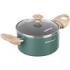 KASANOVA Mini casseruola da 14 cm con scritta Cooking Therapy e coperchio