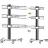 Techly Professional Kit Staffe e bracci di giunzione per supporto Video Wall da pavimento