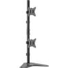 Techly Professional Supporto da scrivania per 2 Monitor 17''-32'' con base e supporto per Smartphone
