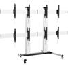 Techly Professional Supporto da pavimento per 4 TV LCD, LED 32''-55'' per Video Wall