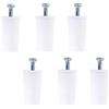 bricoleva.it KIT 6 Tappi d'arresto per Tapparella - Paracolpi per Tapparella Made in Italy - Fermi per Tapparelle e Tende a Rullo - Blocca Tapparelle Antifurto - Compreso di Vite (Bianco - 40mm)