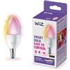 WiZ Lampadina Smart WiFi, Luce Bianca o Colorata Dimmerabile, E14, 40 W, Tecnologia SpaceSense, Controllo Vocale (Alexa, Apple HomeKit, Google Home)