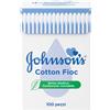 KENVUE ITALIA SPA Johnson's Baby, Baby Bastoncini Morbidissimi, Cotone - 100 Pezzi