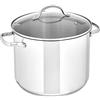 Amazon Basics Pentolone in acciaio INOX da 7.6 litri, con coperchio, Argento