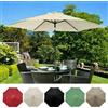 2/2.7/3m protezione UV parasole parasole copertura per ombrellone da giardino copertura per ombrellone da spiaggia impermeabile copertura di ricambio 6/8 costole - Grass green