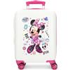 Disney Joumma Minnie Party Valigia da cabina bianca Valigia per bambini, rigida ABS, chiusura a combinazione laterale, 28,4 l, 2 kg, 4 ruote doppie bagaglio a mano, Party, Valigia 50