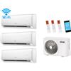 Ferroli Climatizzatore condizionatore Ferroli GIADA trial split 9000+12000+12000 esterna 2CP001RF 27-3 27000 btu 9+12+12 WiFi Integrato Alexa E Google HOME A++ gas R32 - NEW 2024