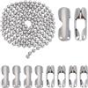 AHANDMAKER 2.19 Yards 8 mm catene a sfere in acciaio inox con 10 connettori abbinati, collane con perle a sfera in acciaio inox, colore per la creazione di gioielli fai da te