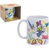 CARTOON Tazza Paperina e Paperino Disney in ceramica modello mug con stampa sublimatica ciotola da colazione 325 ml per bambini