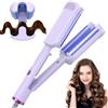 AISEELY Ferro Arricciacapelli 32MM, Piastra Onde per Capelli 3 Cilindri, Ceramica Piastra Arricciacapelli 4 Temperature Regolabil (160℃-220℃),Antiscottature, Perfetto per Principianti e Professionisti
