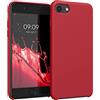 kwmobile Cover per Apple iPhone SE (2022/2020) / iPhone 8/7 Custodia - Back Case per Smartphone in Silicone TPU - Protezione Gommata - rosso classico