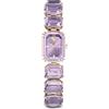 Swarovski Orologio, Bracciale con taglio Octagon, Viola, Finitura in tonalità champagne dorato