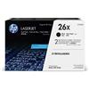 HP Confezione da 2 cartucce Toner originali nero ad alta capacità LaserJet 26X [CF226XD]