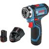 Bosch GSR 12V-15 FC Professional 1300 Giri/min 600 g Nero, Blu [06019F6000]