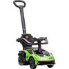 Easycomfort Lamborghini Macchina per Bambini 2 in 1, Macchinina a Spinta con Maniglione e Barriera di Sicurezza, Volante e Clacson, Verde