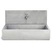 KAM Lavello In Pietra Ricostruita Da Giardino Con Frontale 70x35x40,5 Q-Madrid XL Grigio KAM