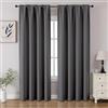 CUCRAF Tende oscuranti per finestre, con tasca per asta, isolamento termico, per camera da letto e soggiorno, set di 2 pannelli. 132 x 213 cm, grigio chiaro