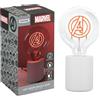 Paladone, Lampada con lampadina neon a LED decorativa Marvel Avengers, con lampadina in vetro E27, regalo supereroi, con licenza ufficiale, luce divertente per camere da letto e case