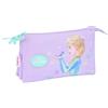 safta FROZEN SPIRIT - Astuccio triplo, astuccio per bambini, ideale per bambini in età scolastica, comodo e versatile, qualità e resistenza, 22 x 3 x 12 cm, viola, M, Casual