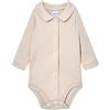BABIDU Body Neonato Manica Lunga 100% Cotone, Body Scollo a V con Apertura Frontale, Tessuto Traspirante Anallergico per Pelli Sensibili, Abbigliamento Invernale Unisex per Neonato
