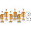 Distilleria Marzadro Grappa Le Diciotto Lune 70 cl 6 Bottiglie Con 6 Bicchieri
