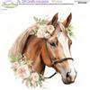 Pannolenci Stampato Cavallo Rose Pesca
