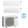 Mitsubishi Climatizzatore Condizionatore Mitsubishi MSZ-AY + MSZ-AP Wifi R32 Dual Split Inverter 7000 + 18000 BTU con U.E. MXZ-2F53VF Classe A+++/A++