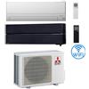 Mitsubishi Climatizzatore Condizionatore Mitsubishi MSZ-BT + Kirigamine Style Wifi R32 Nero Dual Split Inverter 9000 + 18000 BTU con U.E. MXZ-2F53VF Classe A+++/A++