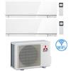 Mitsubishi Climatizzatore Condizionatore Mitsubishi Kirigamine Zen Wifi Bianco Dual Split Inverter 9000 + 15000 BTU con U.E. MXZ-2F53VF classe A+++ /A++ NOVITÁ