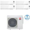 Mitsubishi Climatizzatore Condizionatore Mitsubishi Kirigamine Zen Wifi Bianco Quadri Split Inverter 7000 + 7000 + 7000 + 18000 BTU con U.E. MXZ-4F72VF classe A++ /A+ NOVITÁ