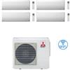 Mitsubishi Climatizzatore Condizionatore Mitsubishi MSZ-BT Wifi R32 Quadri Split Inverter 7000 + 12000 + 12000 + 12000 BTU con U.E. MXZ-4F72VF NOVITÁ Classe A++/A+
