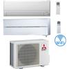 Mitsubishi Climatizzatore Condizionatore Mitsubishi MSZ-BT + Kirigamine Style Wifi R32 Bianco perla Dual Split Inverter 9000 + 18000 BTU con U.E. MXZ-2F53VF Classe A+++/A++