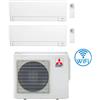 Mitsubishi Climatizzatore Condizionatore Mitsubishi MSZ-AY Wifi R32 Dual Split Inverter 18000 + 18000 BTU con U.E. MXZ-3F68VF Classe A++/A+