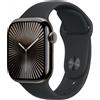Apple Watch Series 10 Smartwatch GPS + Cellular Cassa in Titanio 42 mm Colore Ardesia Nero Sport Band (S/M) - MWXG3QL/A
