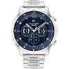 Tommy Hilfiger Orologio Analogico Multifunzione al Quarzo da Uomo con Cinturino in Acciaio Inossidabile Argentato - 1710492