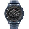 Tommy Hilfiger Orologio Analogico Multifunzione al Quarzo da Uomo con Cinturino in Acciaio Inossidabile Blu - 1710493