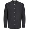 JACK & JONES Jjebreeze Band Shirt LS SN Camicia a Maniche Lunghe, Nero, XS Uomo
