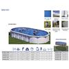 Fluidra Piscina fuori terra Ovale in acciaio serie HAITI kit completo di filtro a sabbia 730x375 h 132 cm - KITPROV7388