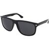 Ray-Ban Boyfriend RB4147 601/87 | Occhiali da Sole Graduati o Non Graduati | Prova Online | Unisex | Plastica | Quadrati | Nero | Adrialenti